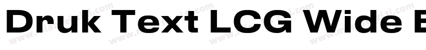 Druk Text LCG Wide Bold字体转换